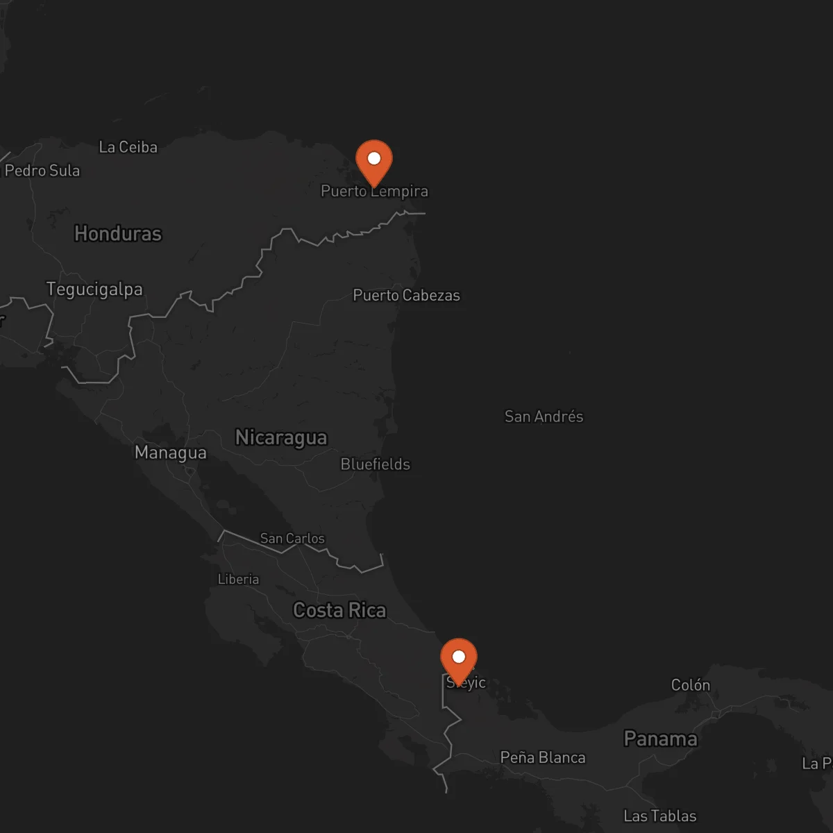 Ruta Bocas del Toro - Puerto Lempira