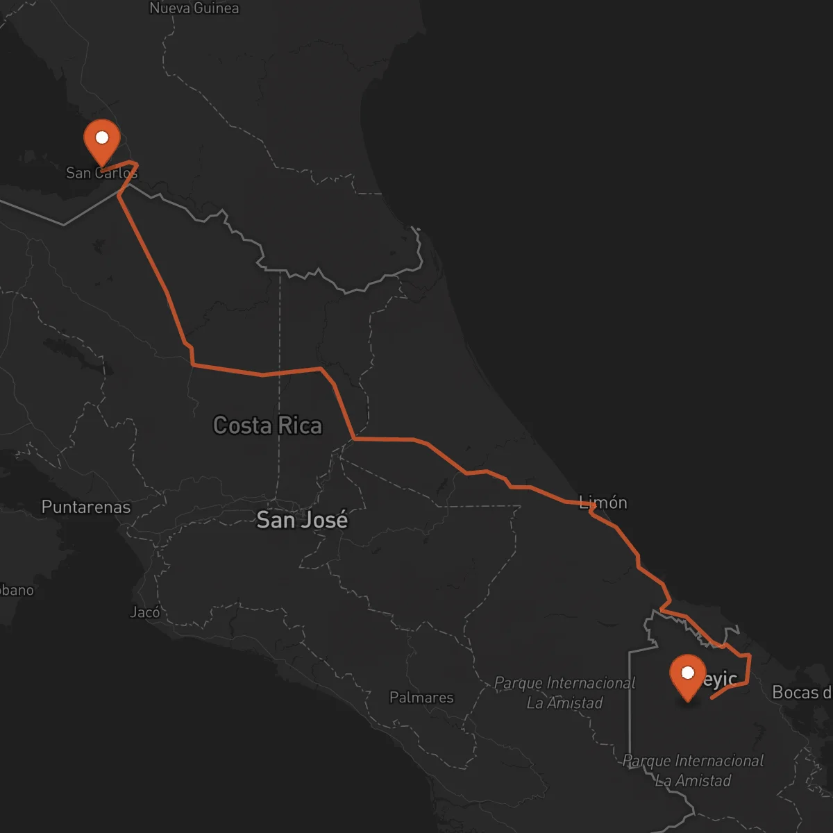 Ruta Bocas del Toro - San Carlos