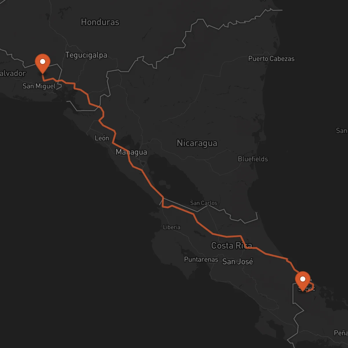 Ruta Bocas del Toro - San Francisco Gotera