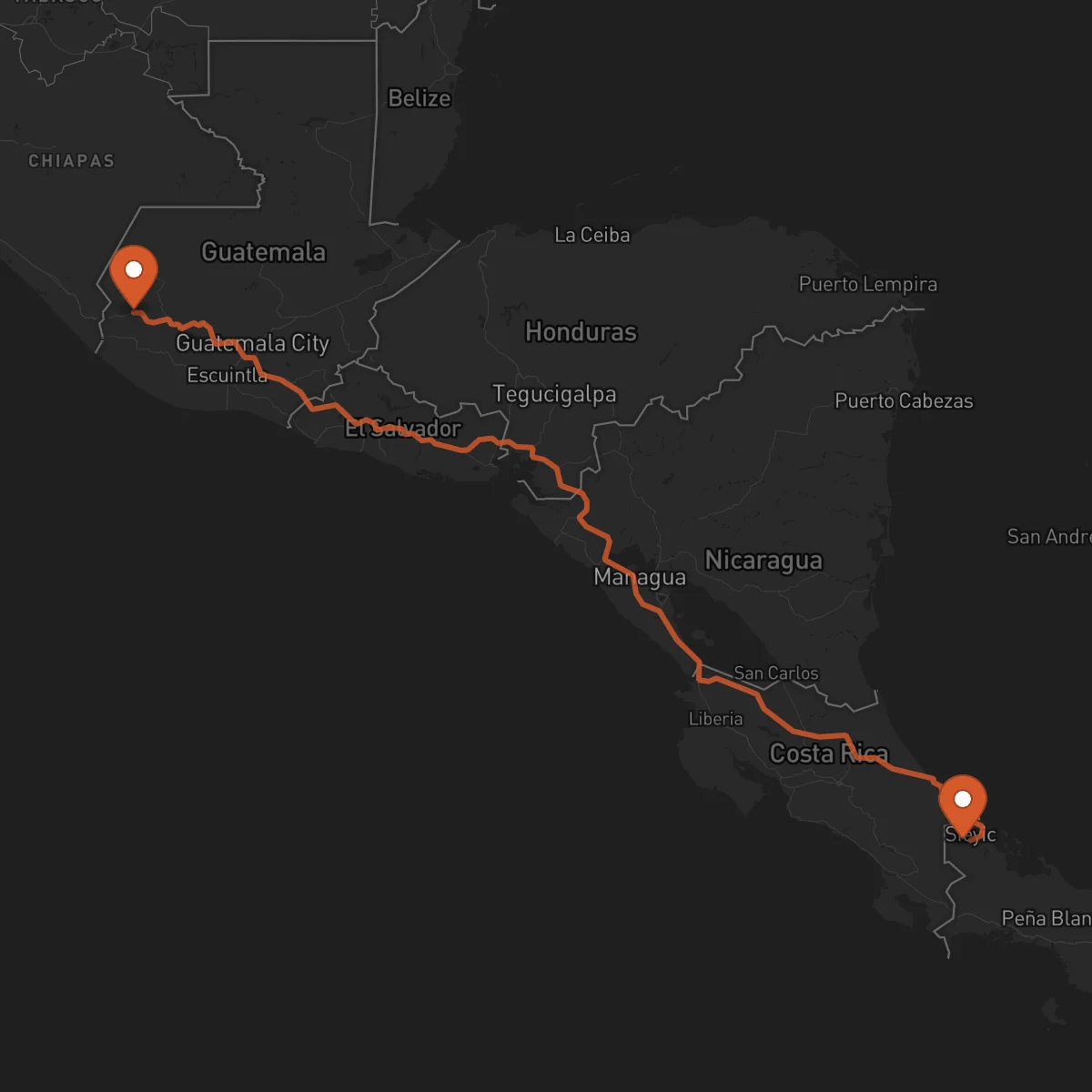 Ruta Bocas del Toro - San Marcos