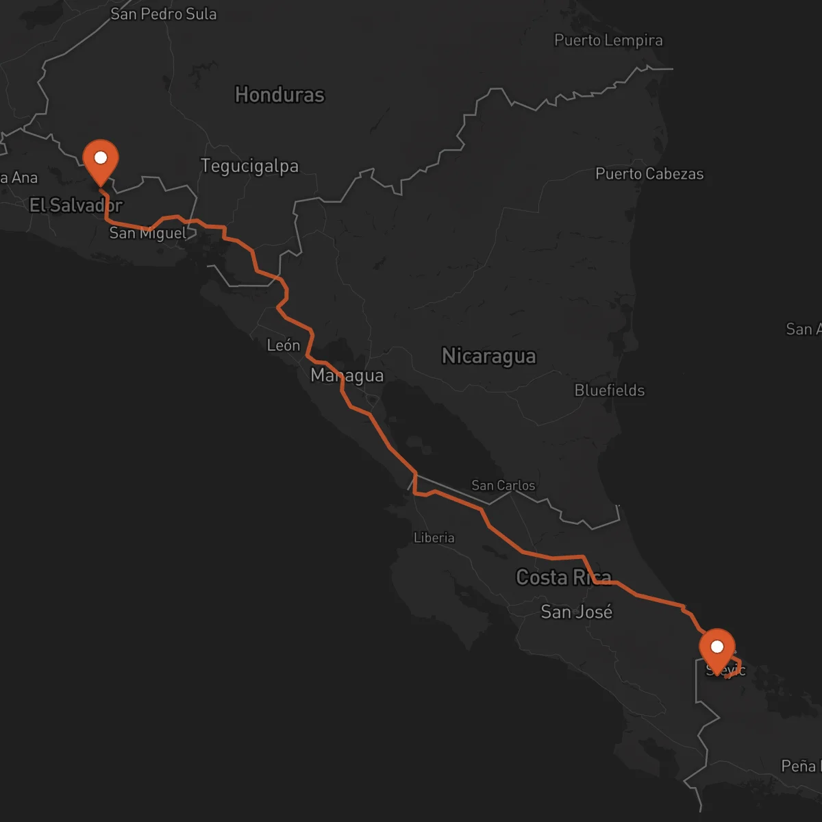 Ruta Bocas del Toro - Sensuntepeque