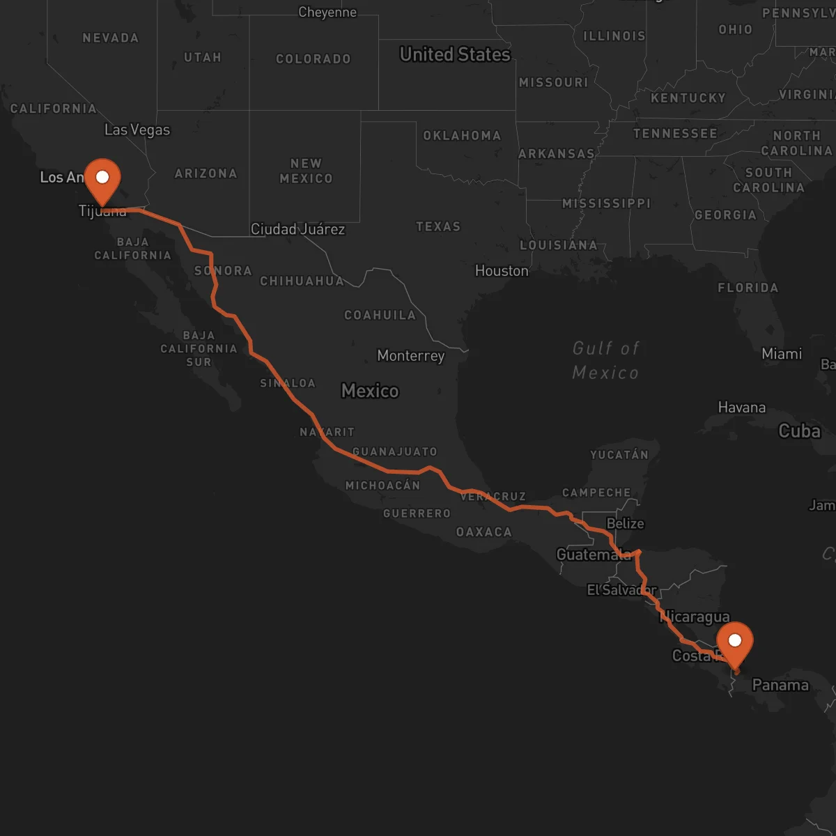 Ruta Tijuana - Bocas del Toro