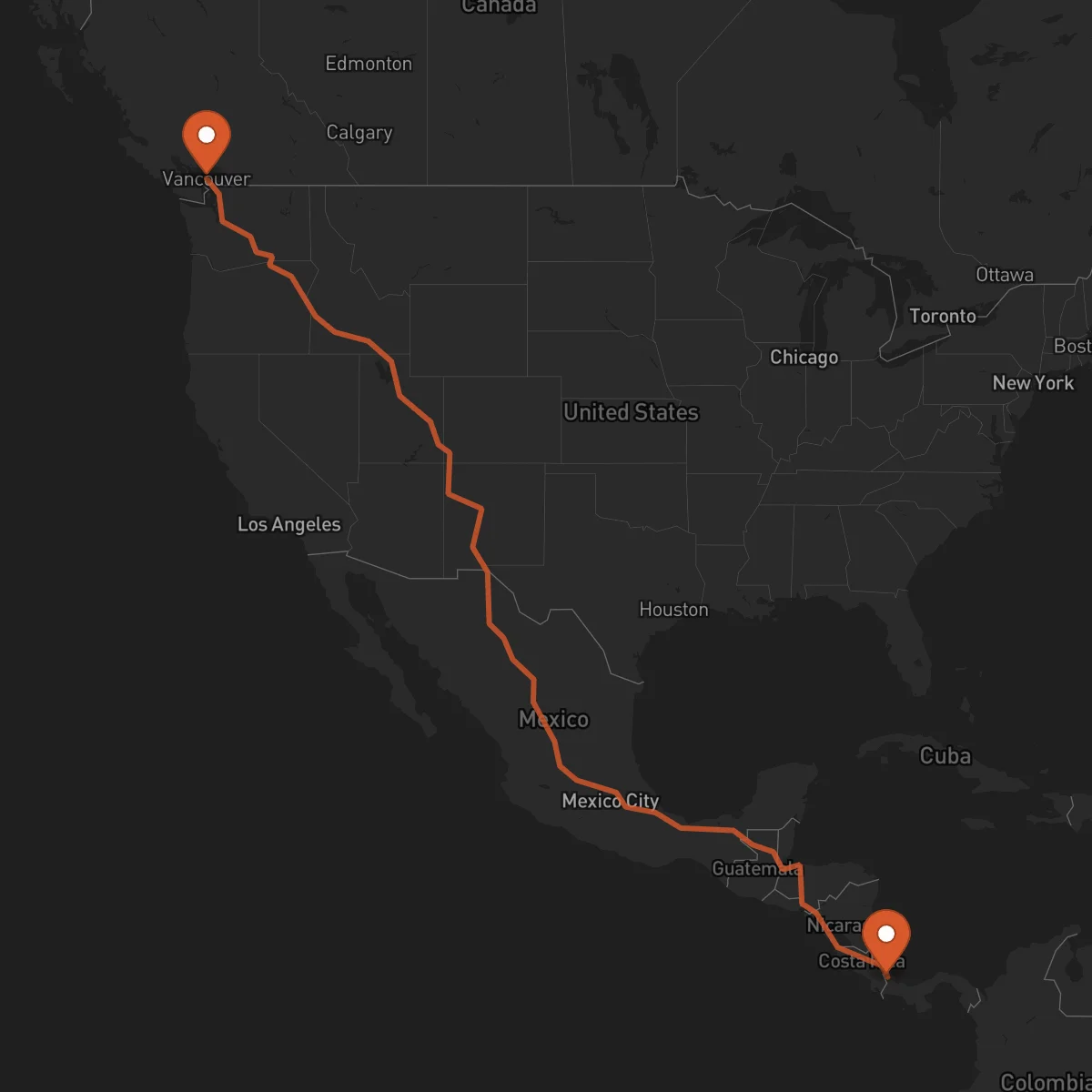 Ruta Vancouver - Bocas del Toro