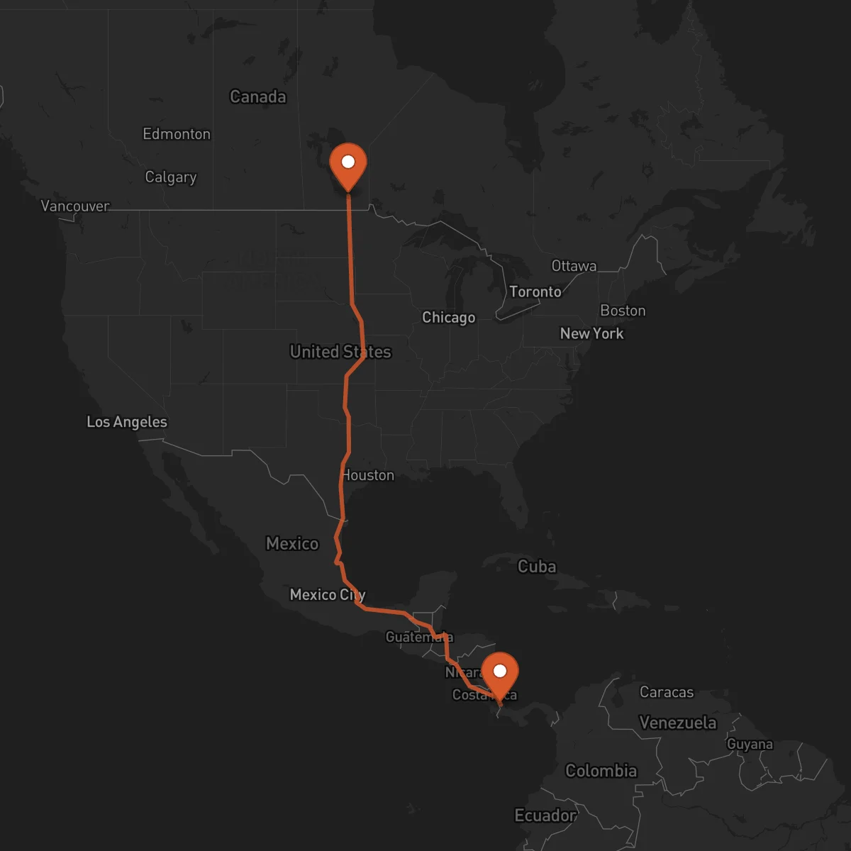 Ruta Bocas del Toro - Winnipeg