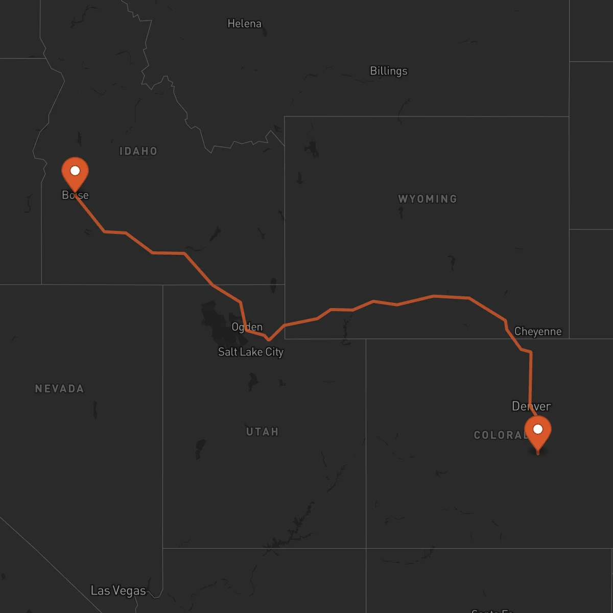Ruta Boise - Colorado Springs