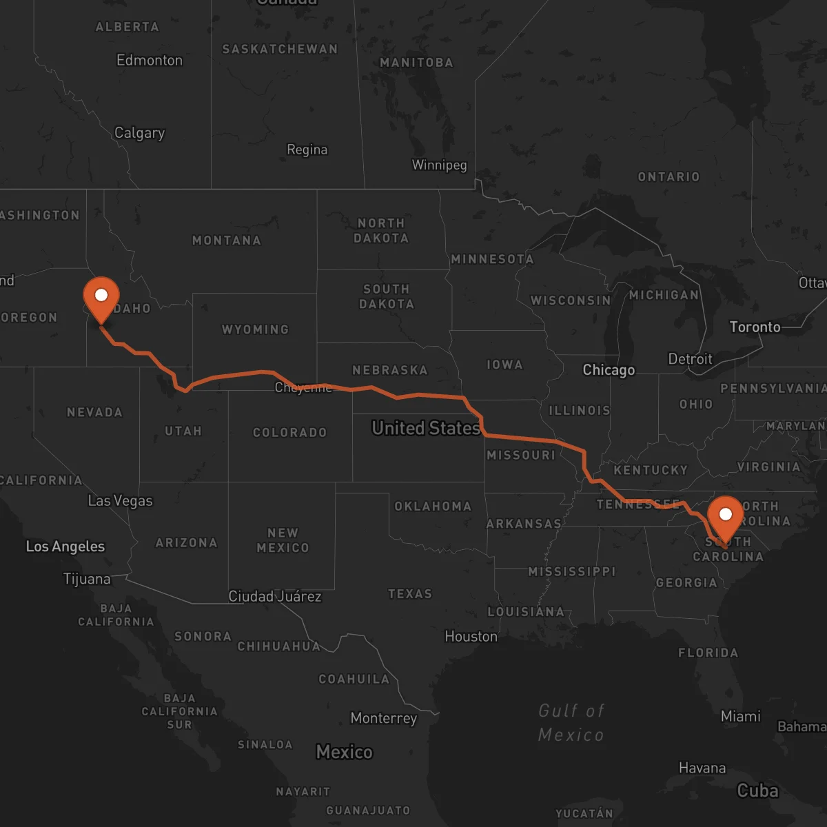 Ruta Boise - Columbia