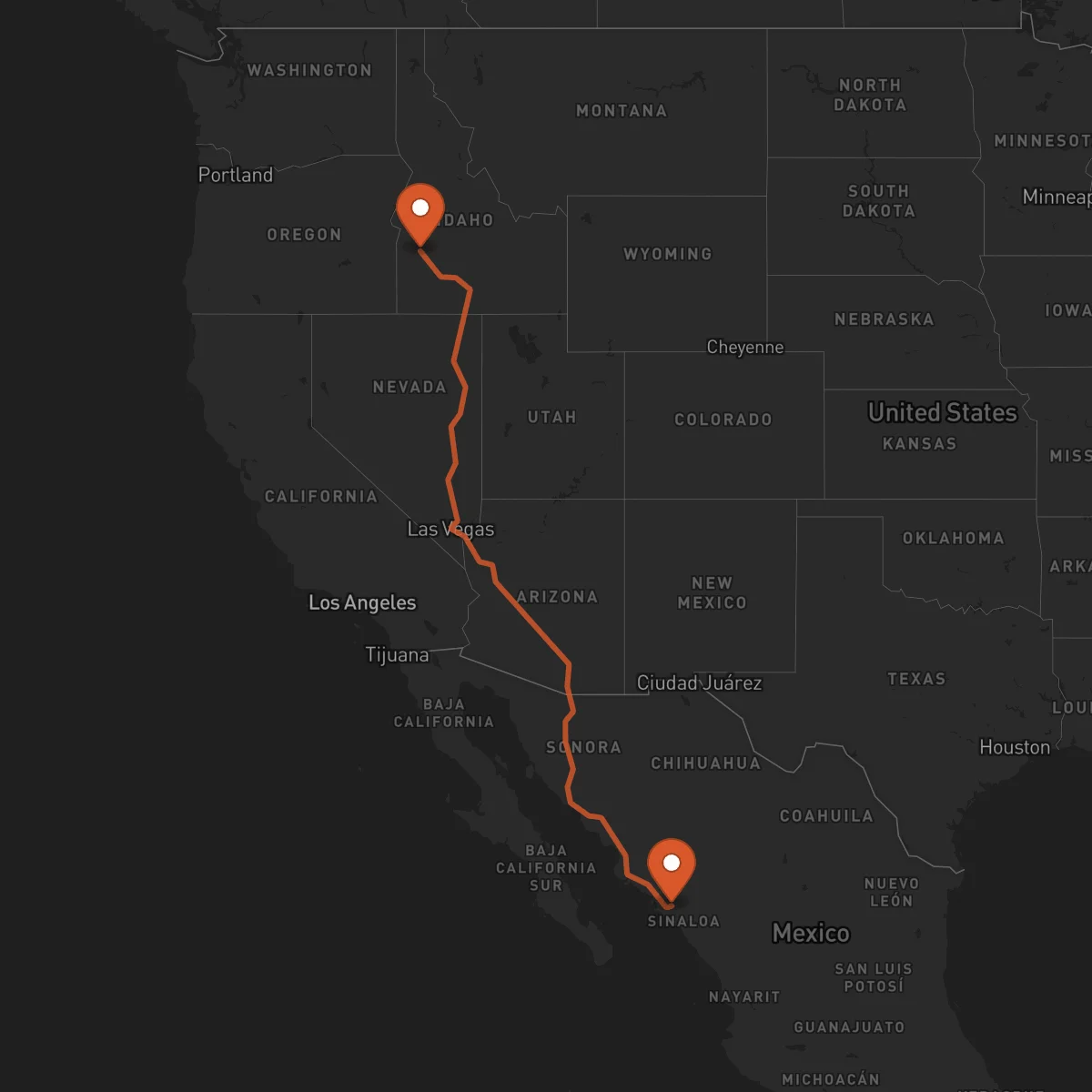 Ruta Culiacán Rosales - Boise