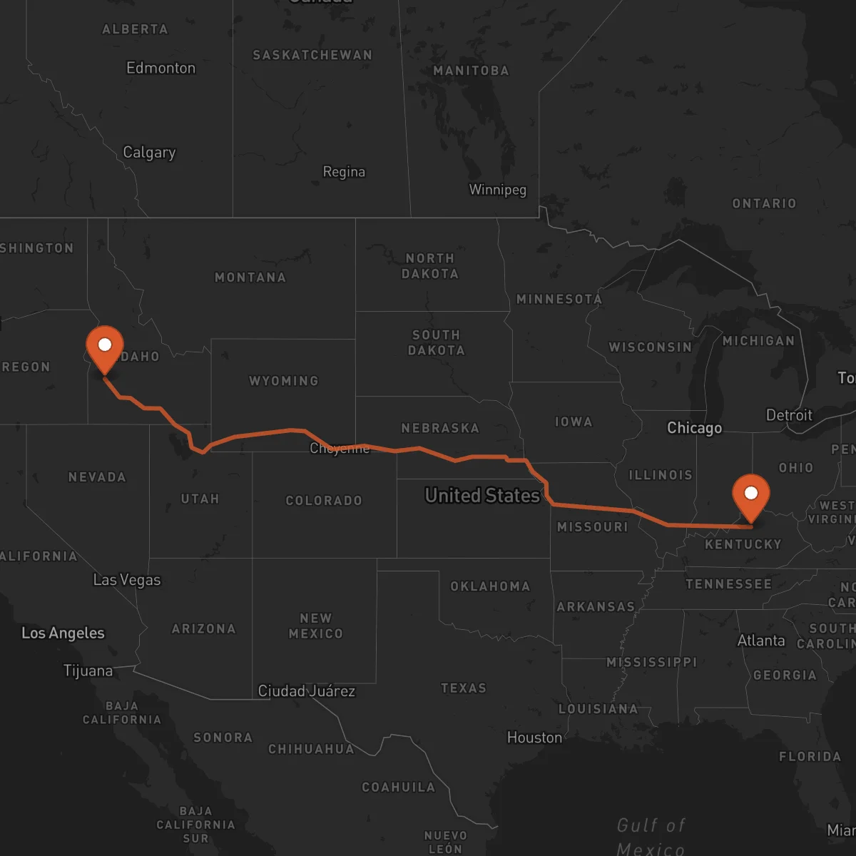 Ruta Frankfort - Boise