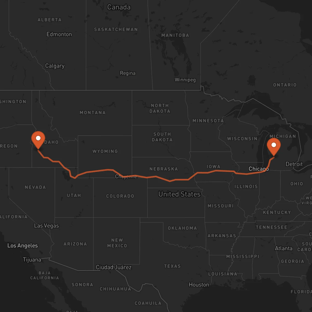 Ruta Grand Rapids - Boise