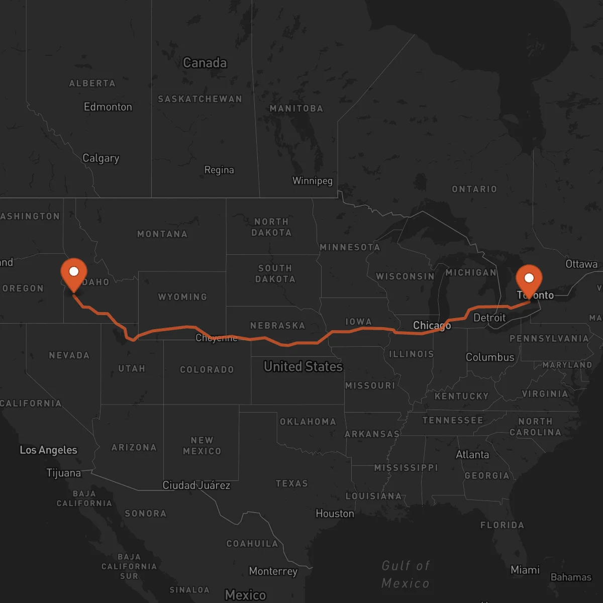 Ruta Boise - Hamilton