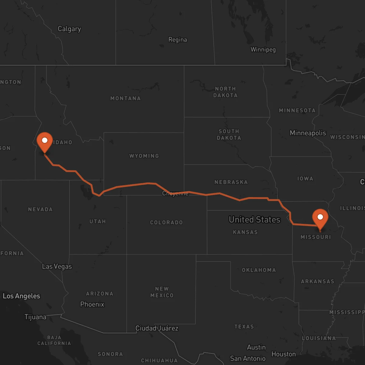 Ruta Boise - Jefferson City