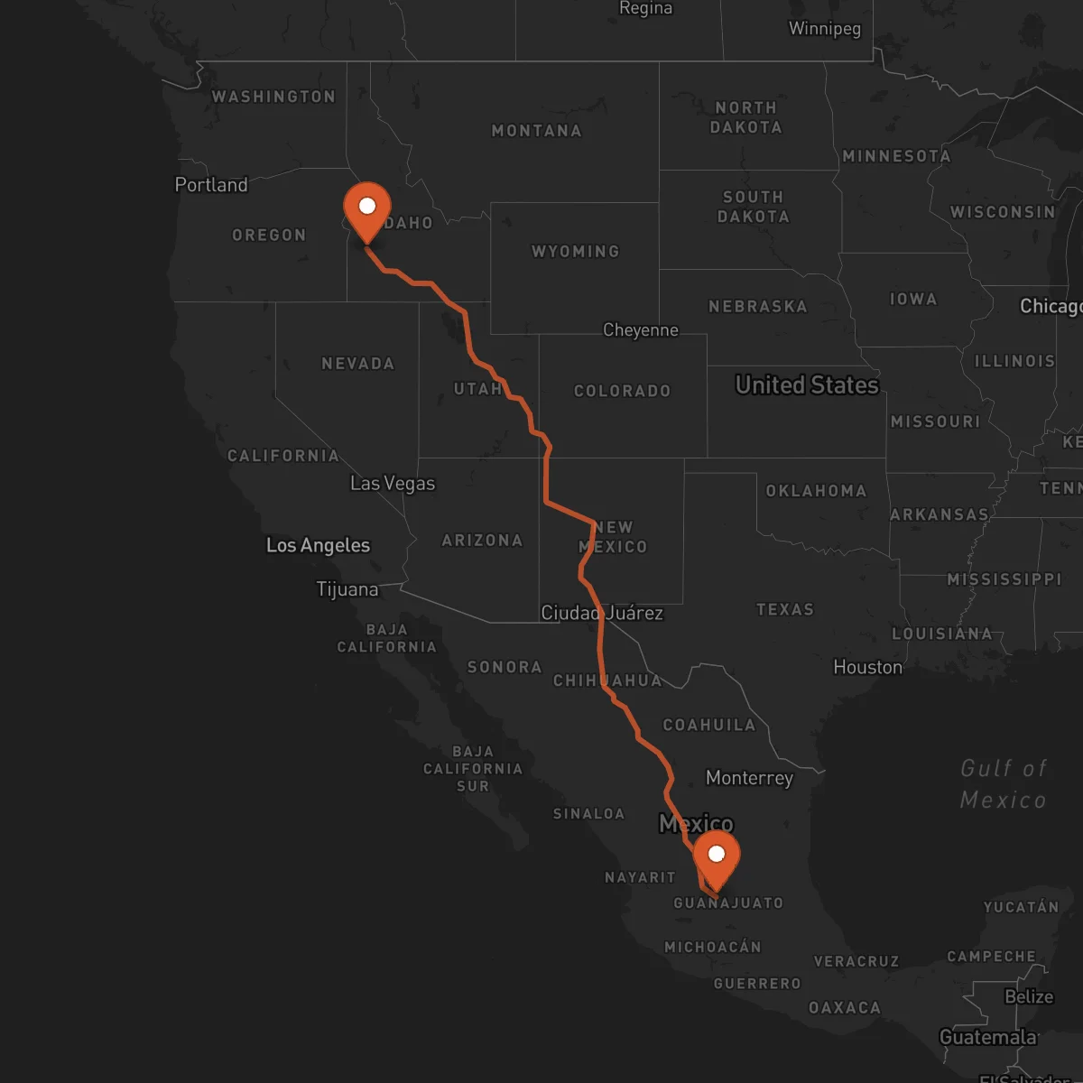 Ruta León Guanajuato - Boise