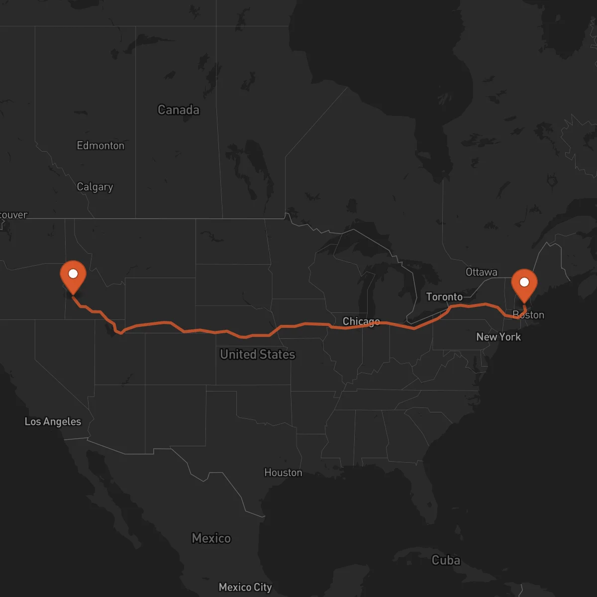 Ruta Mánchester - Boise