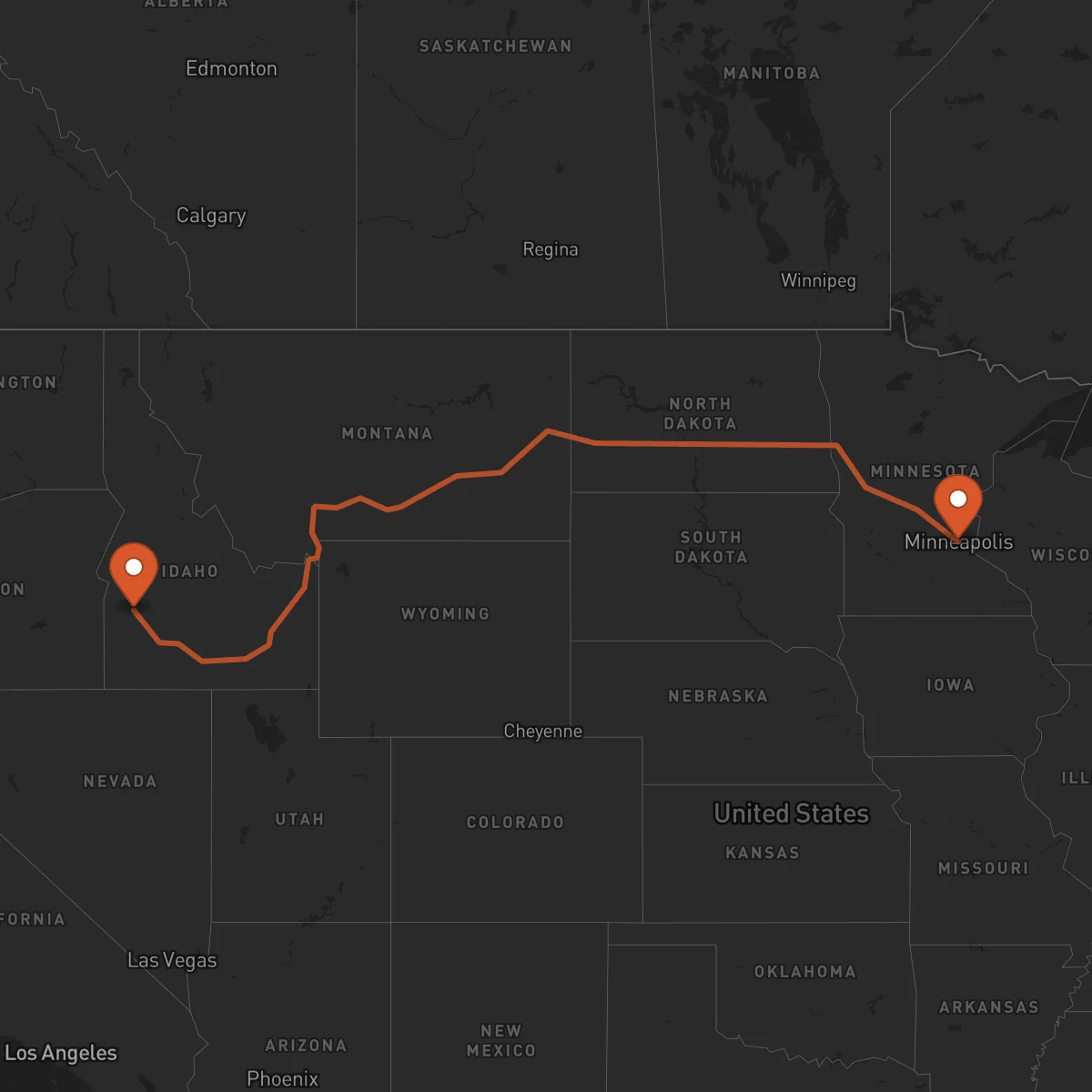 Ruta Boise - Minneapolis