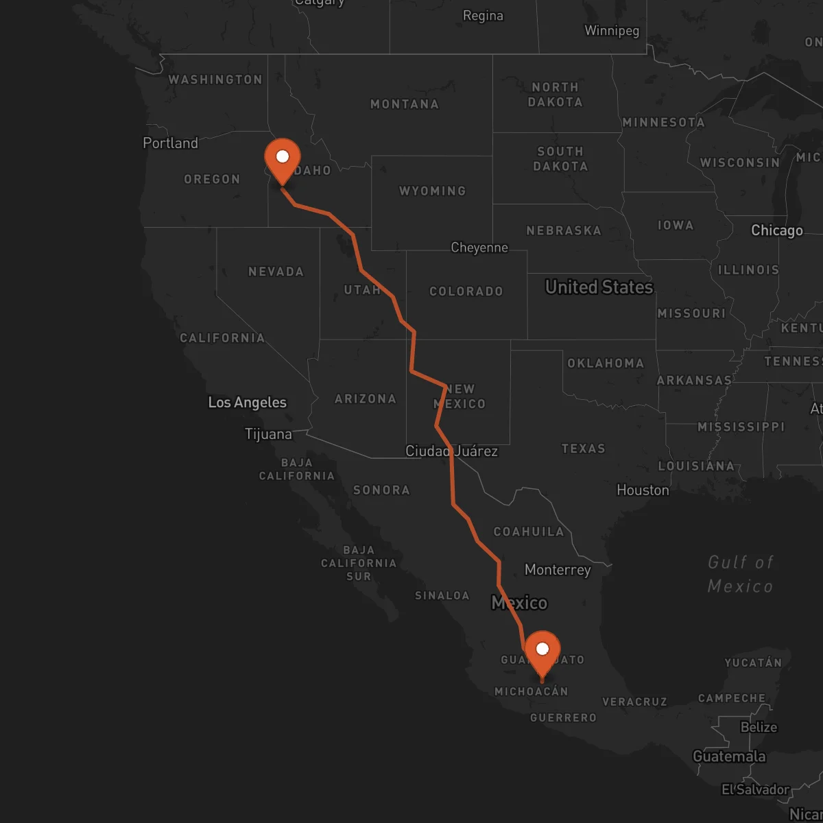 Ruta Boise - Morelia