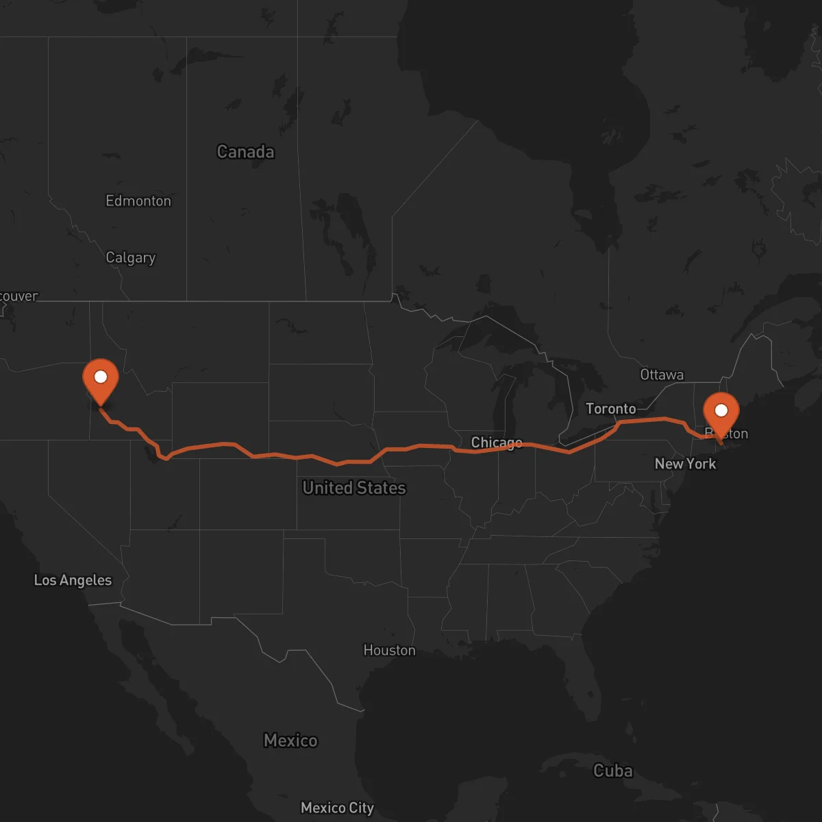 Ruta Boise - Providence