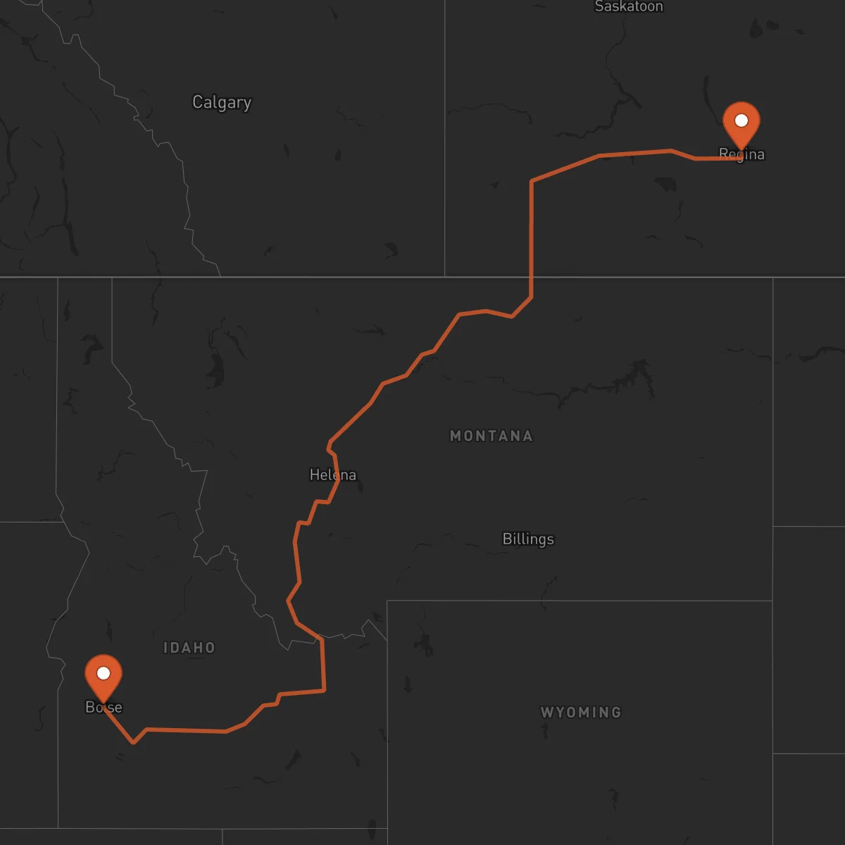 Ruta Regina - Boise