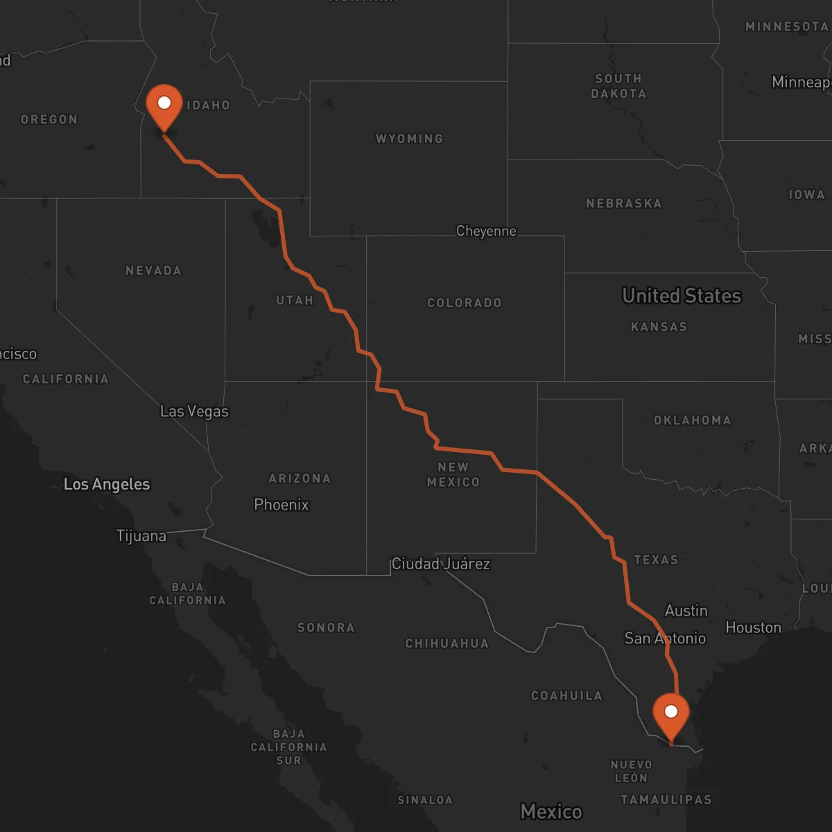Ruta Boise - Reynosa