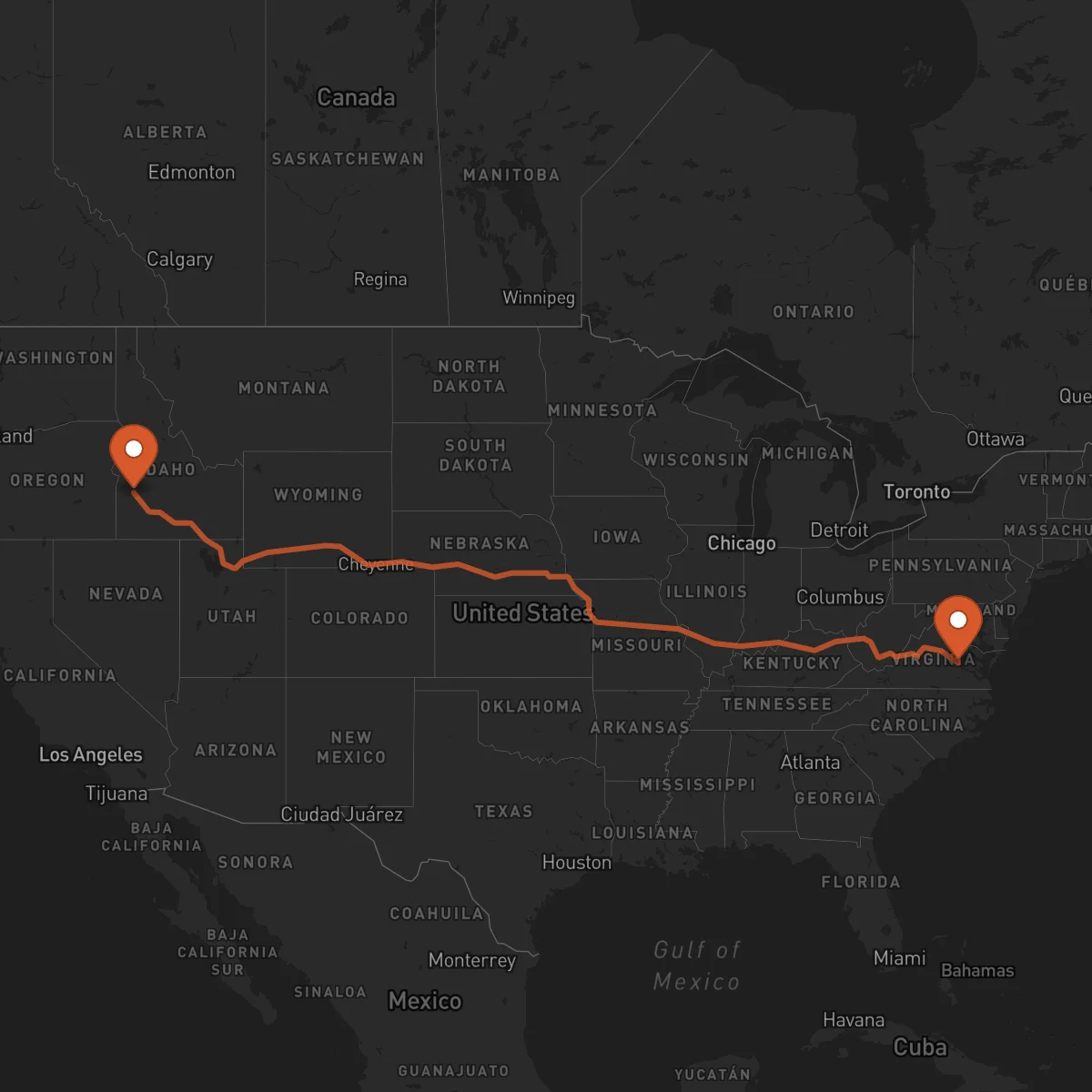 Ruta Richmond - Boise