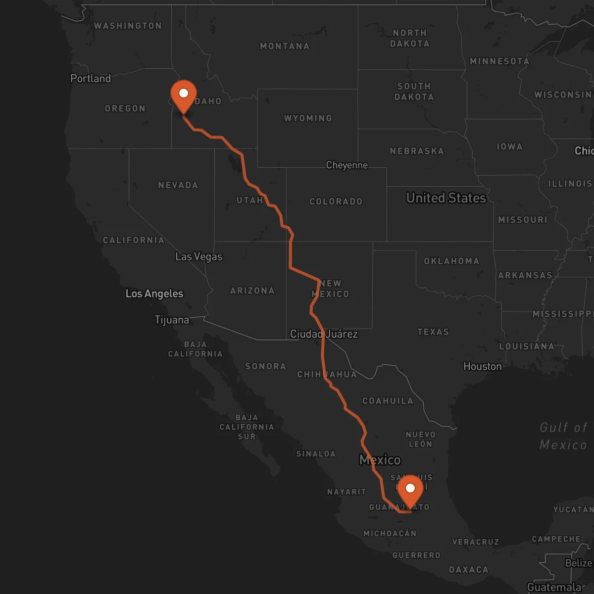 Ruta Santiago de Querétaro - Boise