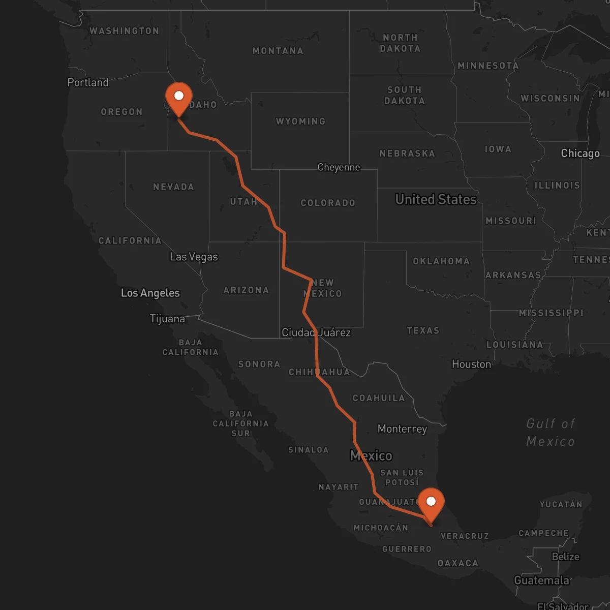 Ruta Boise - Tlaxcala