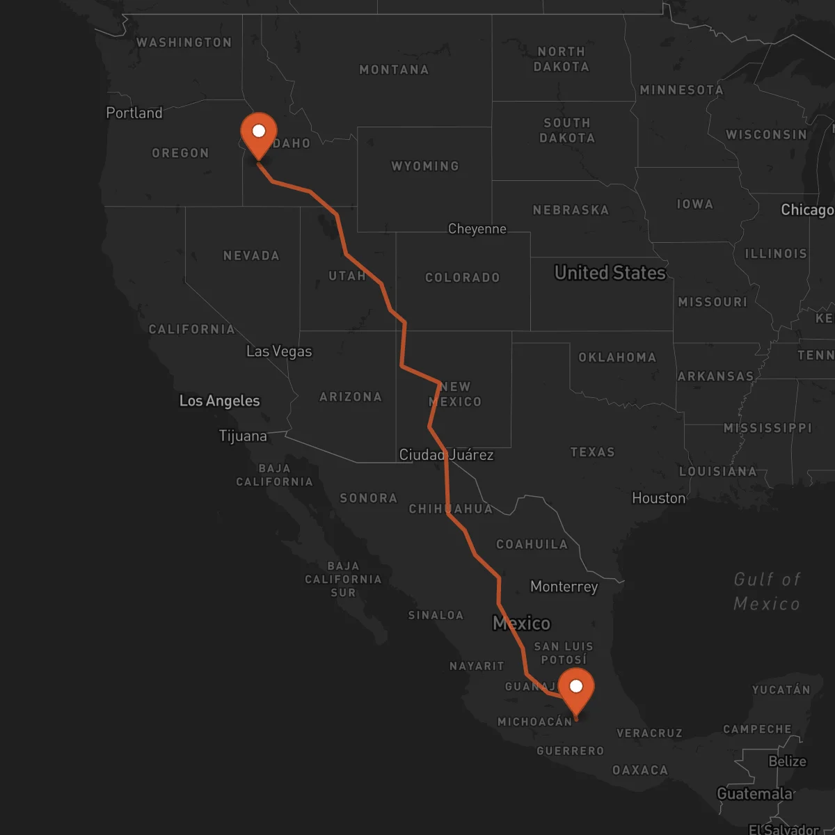 Ruta Toluca - Boise