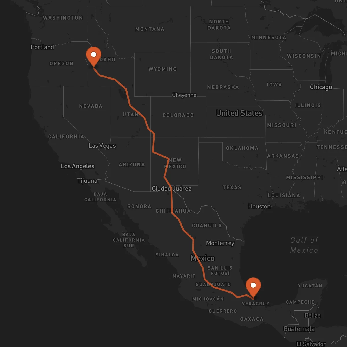 Ruta Boise - Veracruz