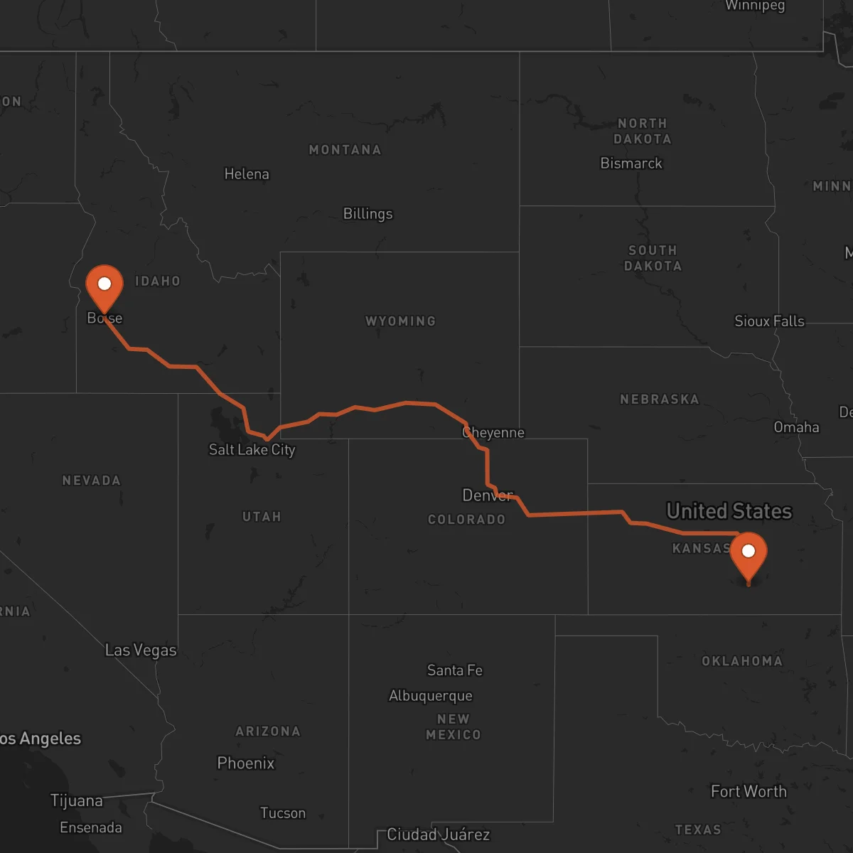 Ruta Boise - Wichita