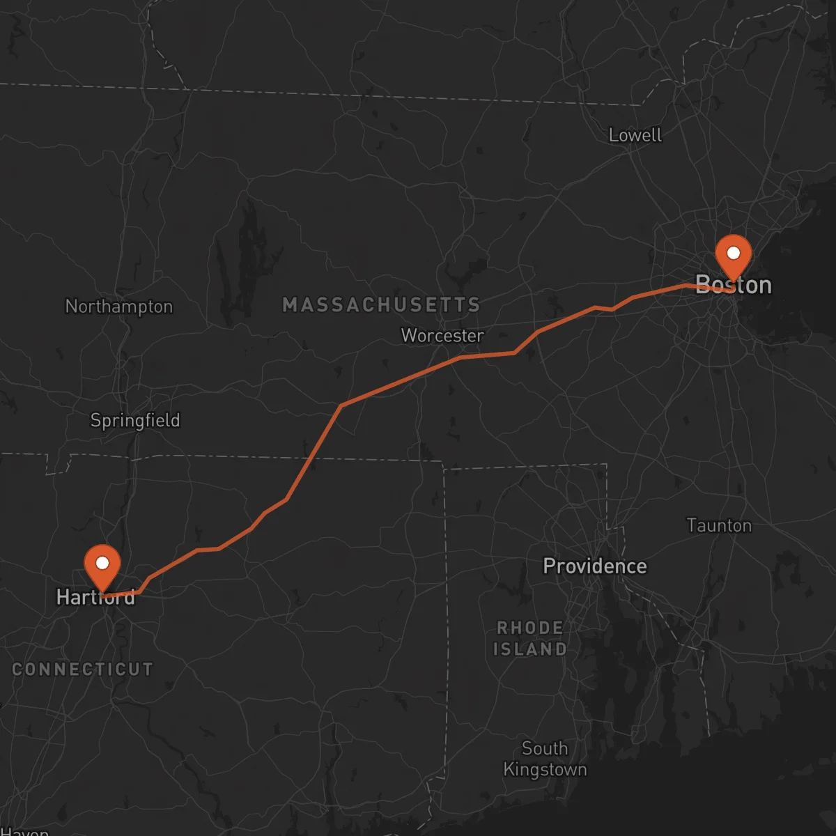 Ruta Boston - Hartford