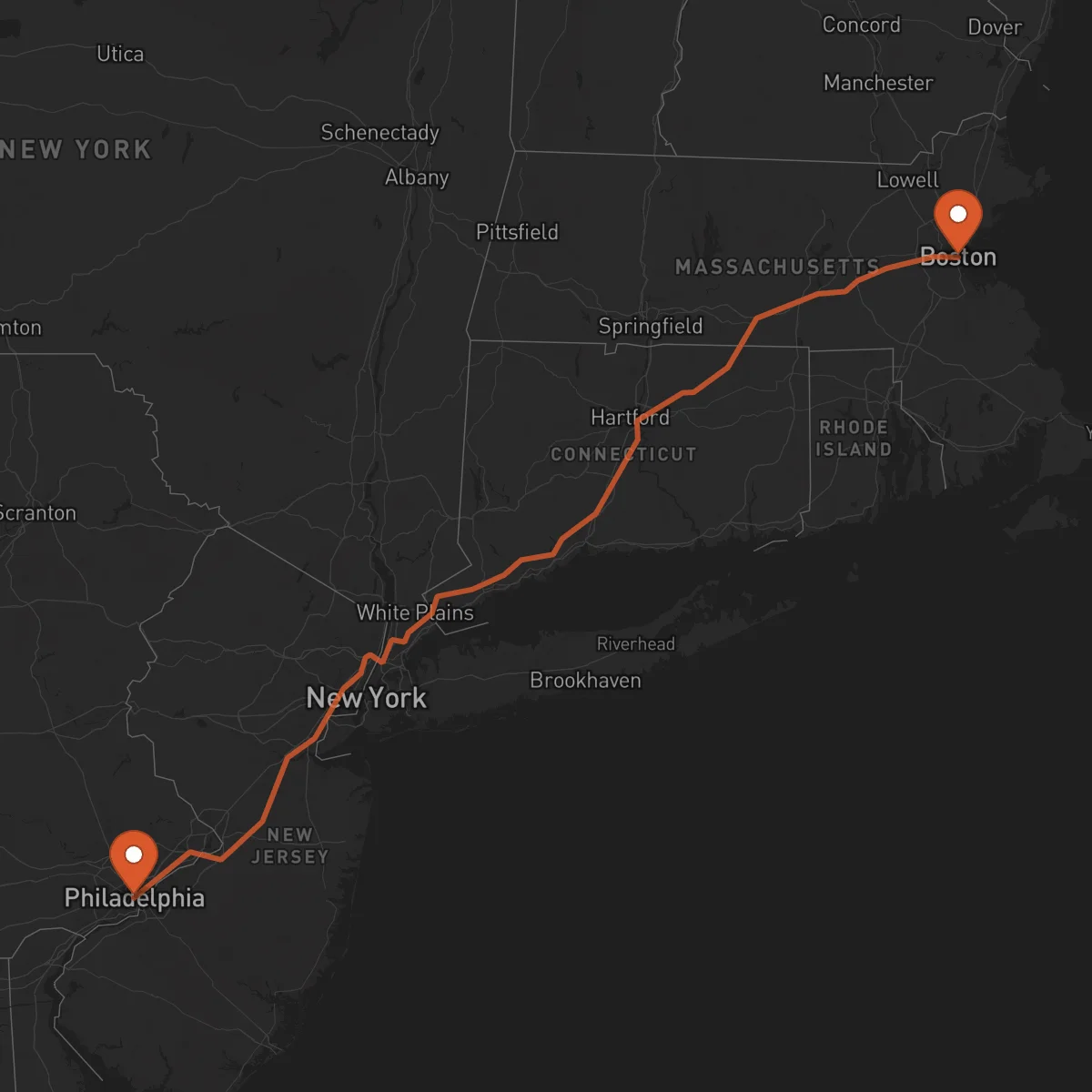 Ruta Boston - Filadélfia