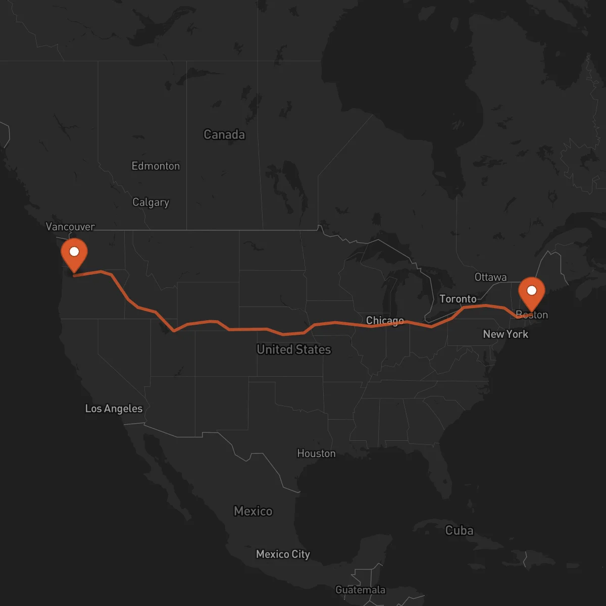 Ruta Boston - Portland
