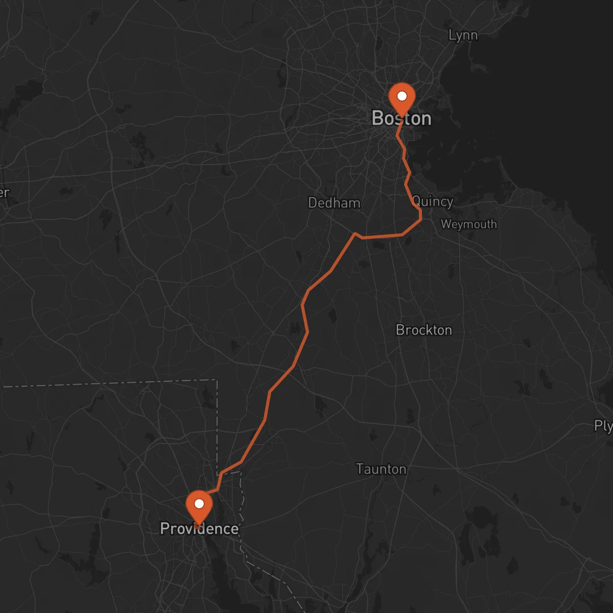 Ruta Boston - Providence