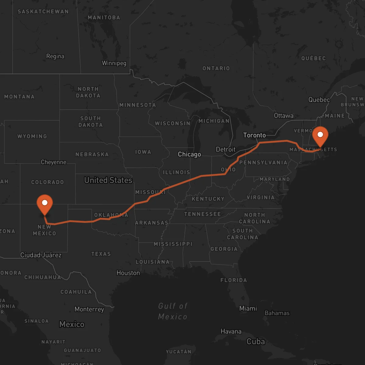Ruta Santa Fe - Boston