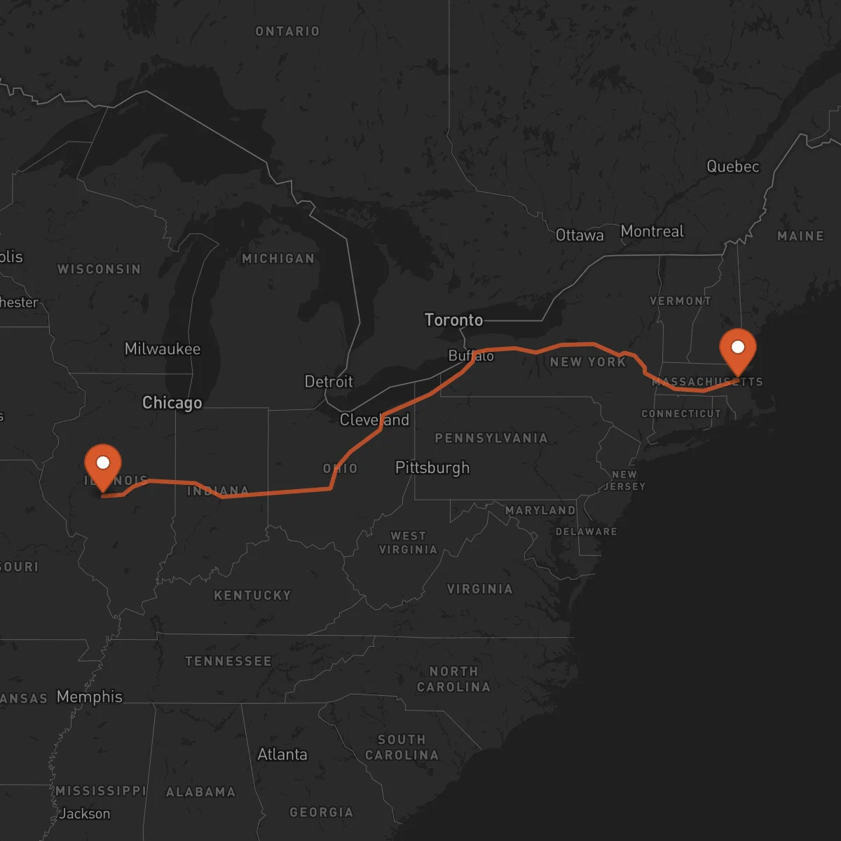 Ruta Boston - Springfield