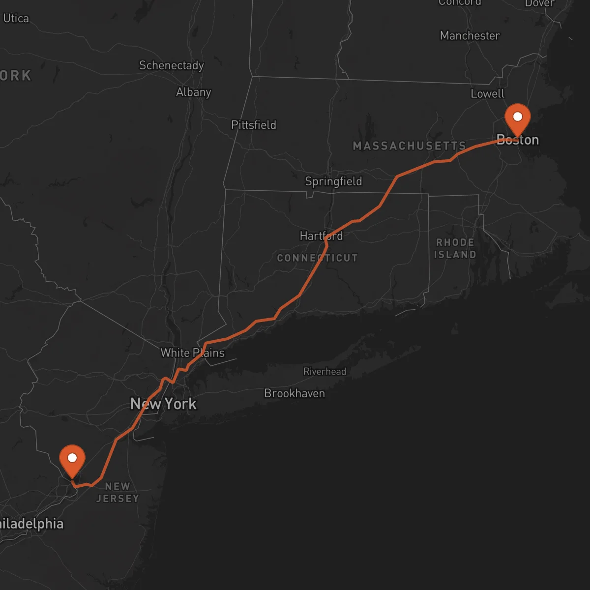 Ruta Boston - Trenton