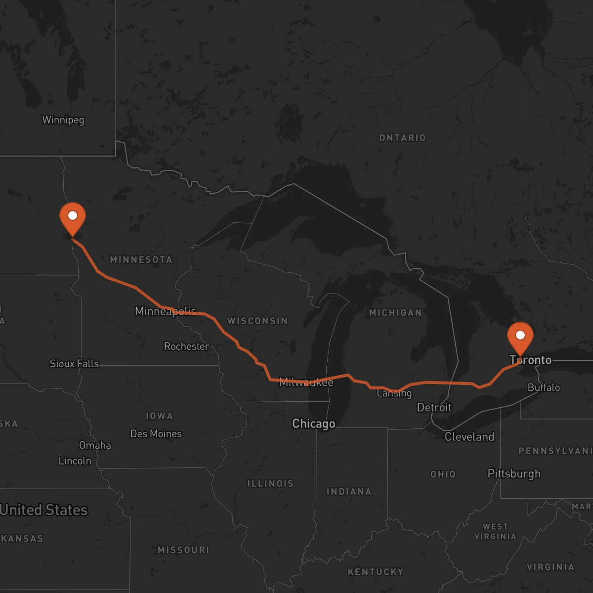Ruta Fargo - Brampton