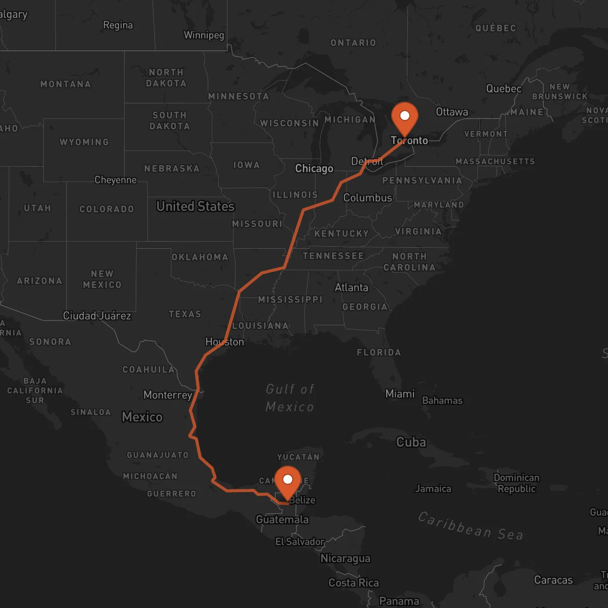 Ruta Brampton - Flores