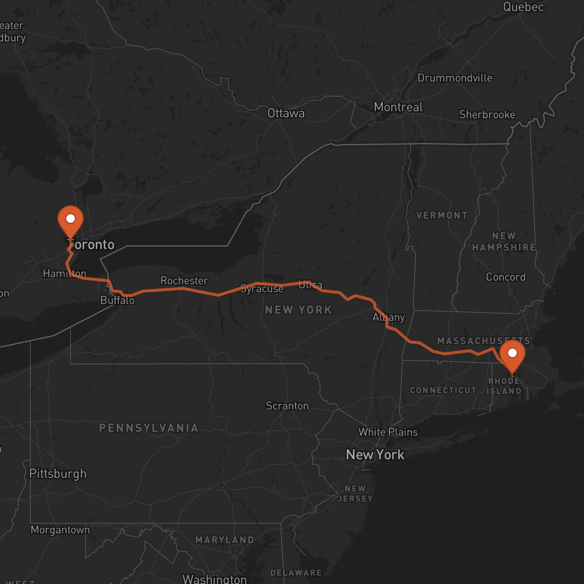 Ruta Brampton - Providence