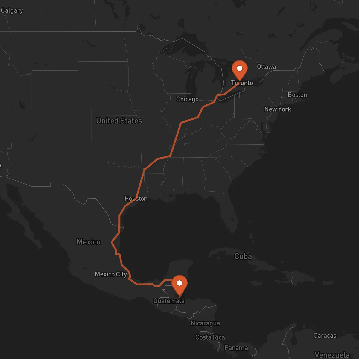 Ruta Brampton - Punta Gorda