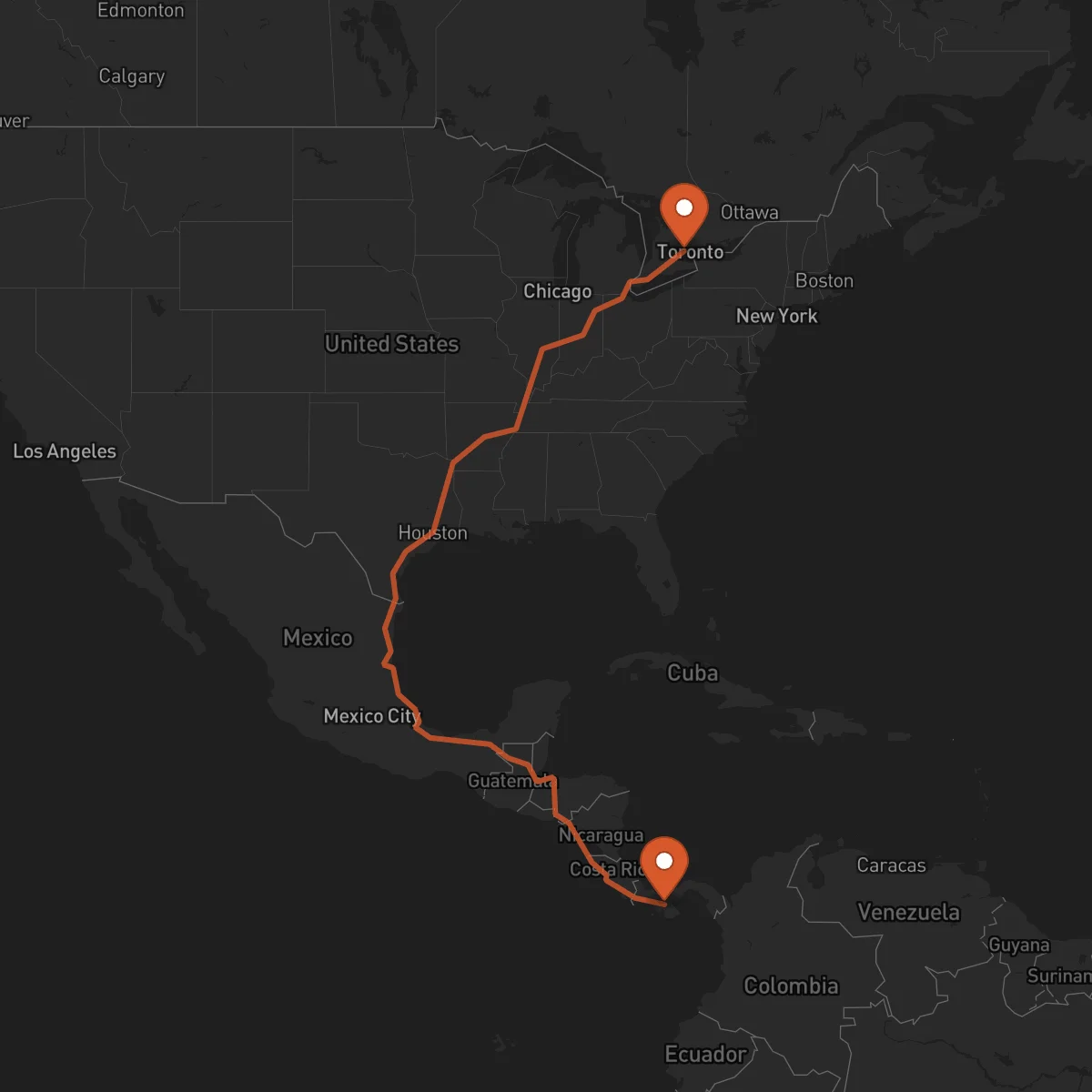 Ruta Brampton - Santiago de Veraguas