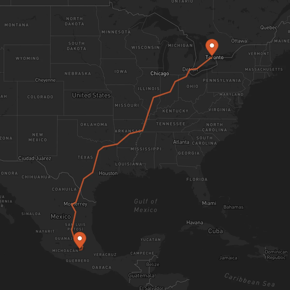Ruta Toluca - Brampton