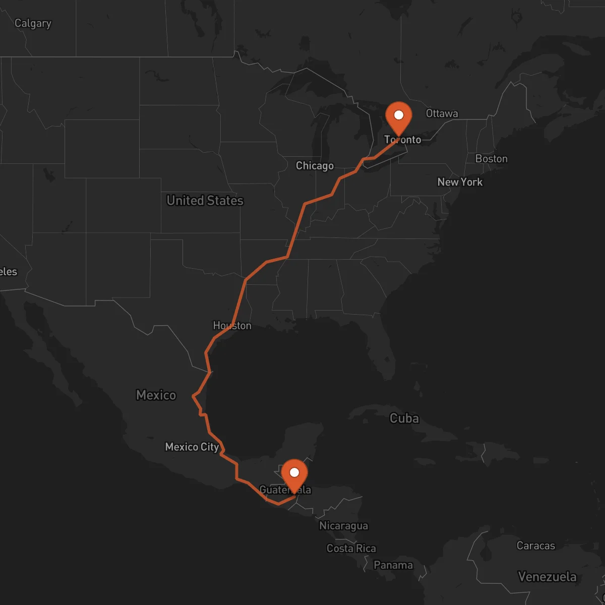 Ruta Brampton - Zacapa