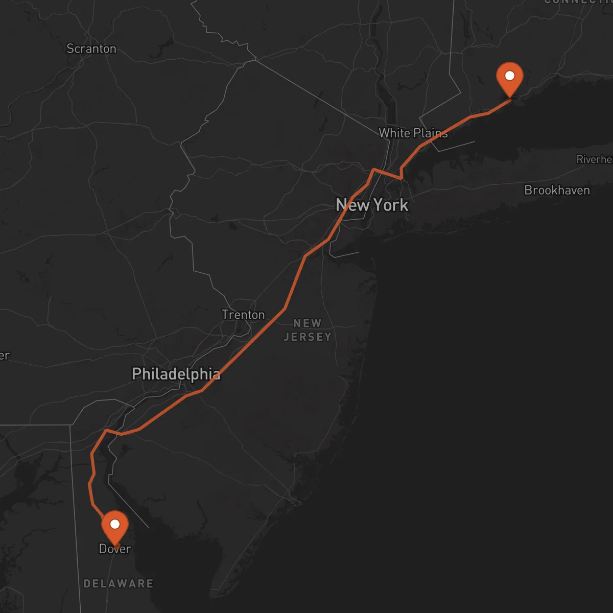 Ruta Bridgeport - Dover