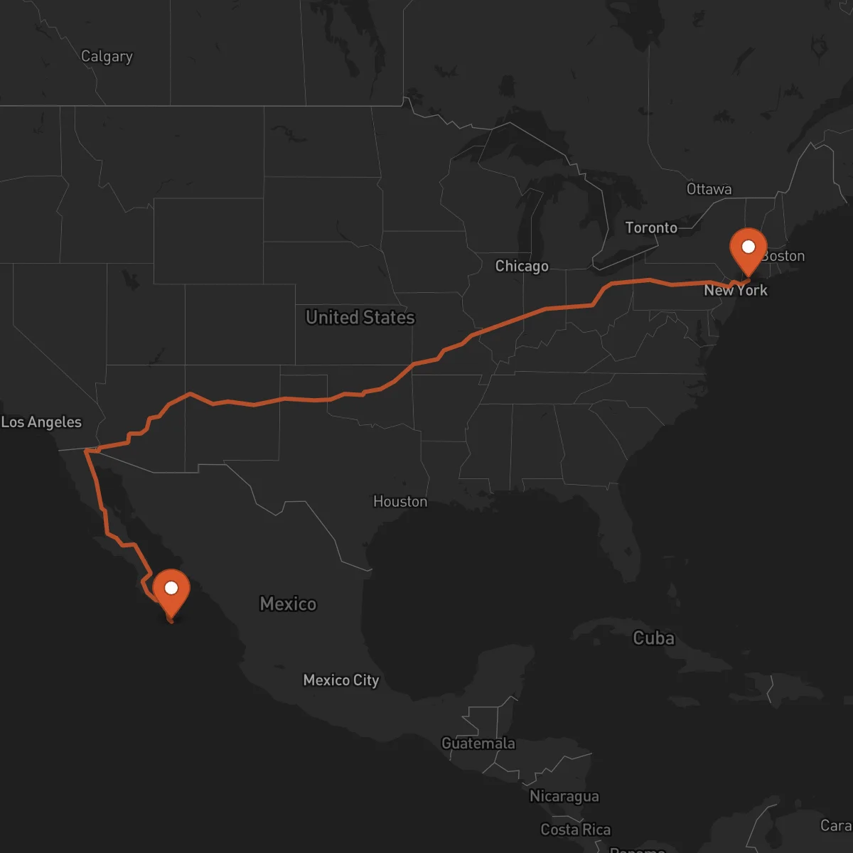 Ruta Bridgeport - Los Cabos
