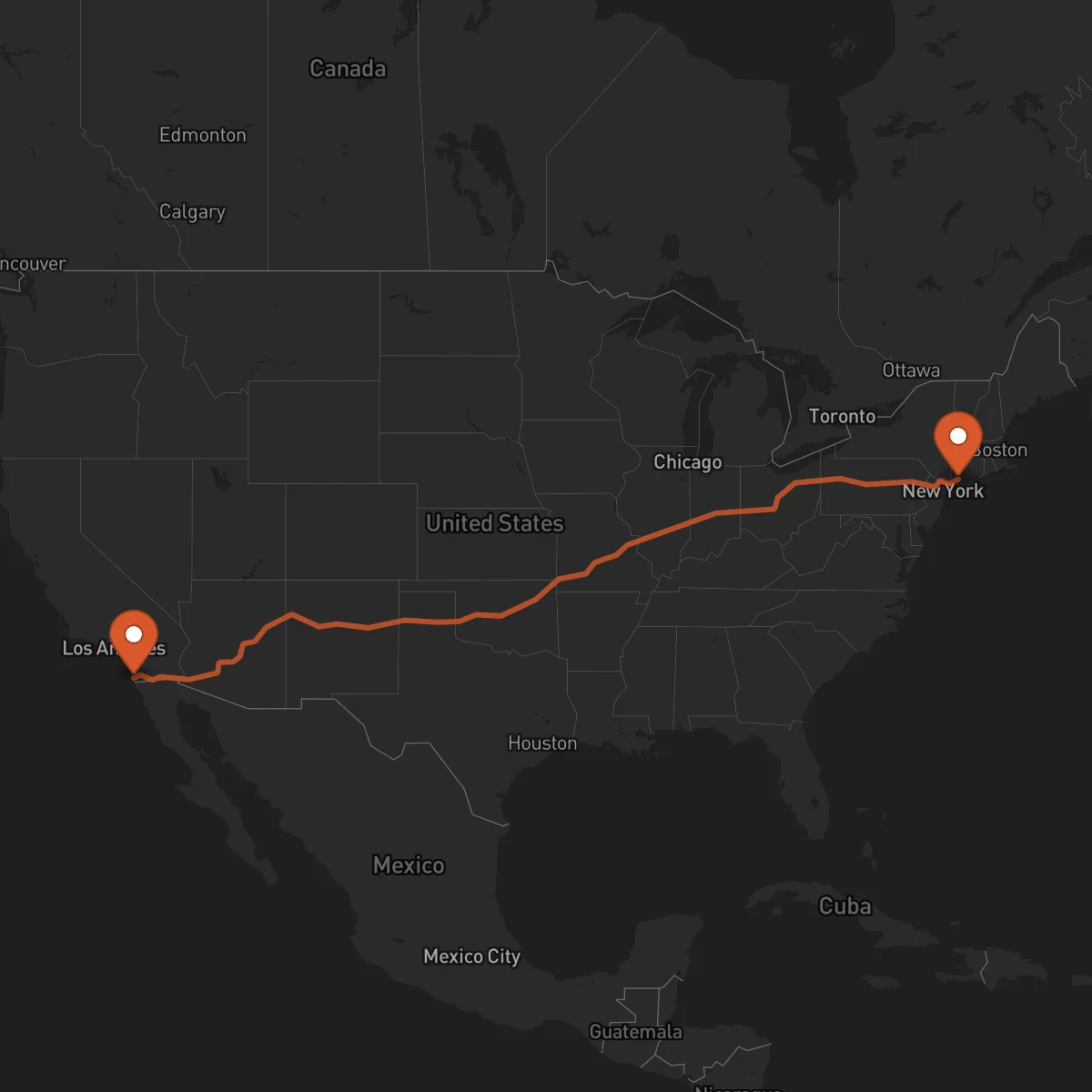 Ruta Bridgeport - San Diego