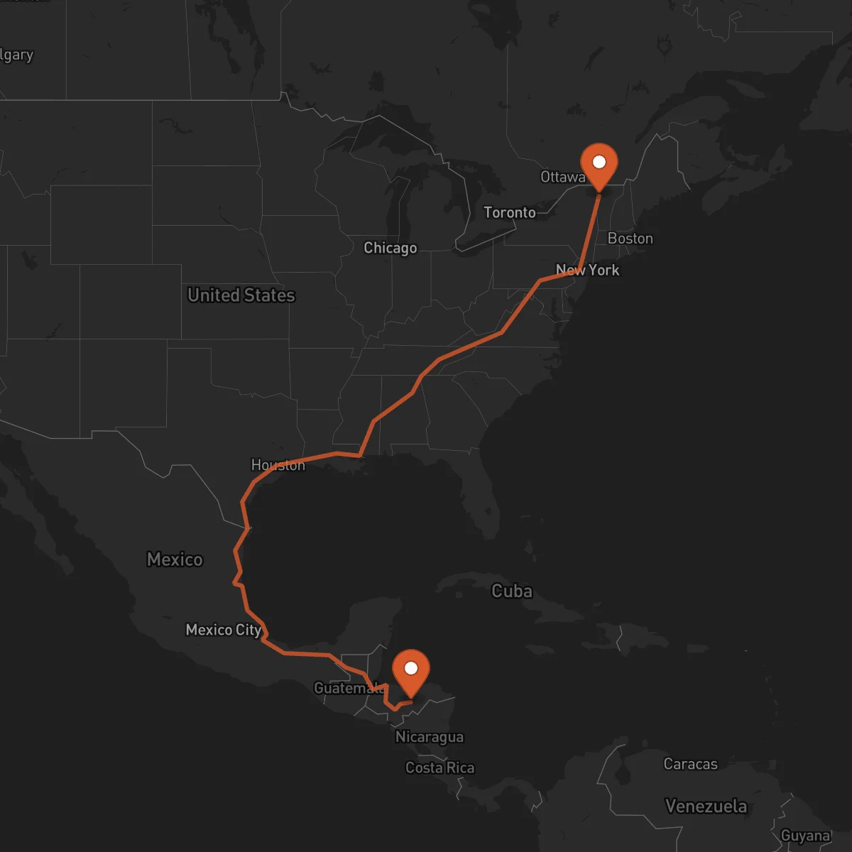 Ruta Burlington - Juticalpa