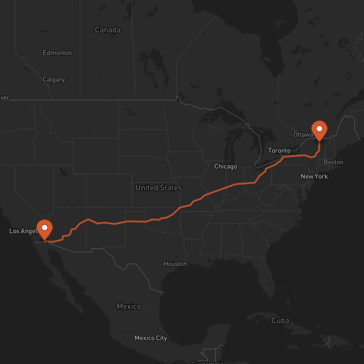 Ruta Mexicali - Burlington