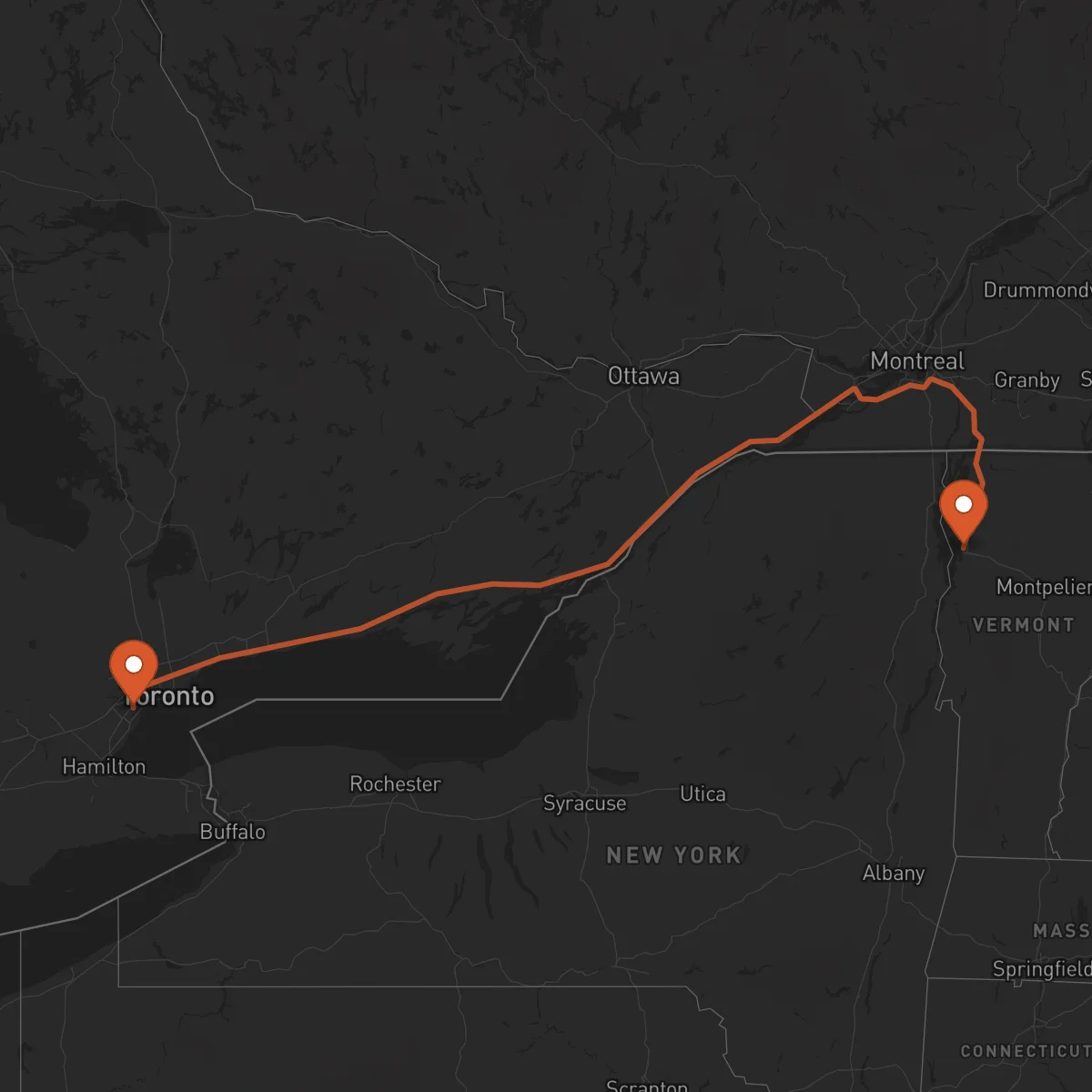 Ruta Burlington - Mississauga