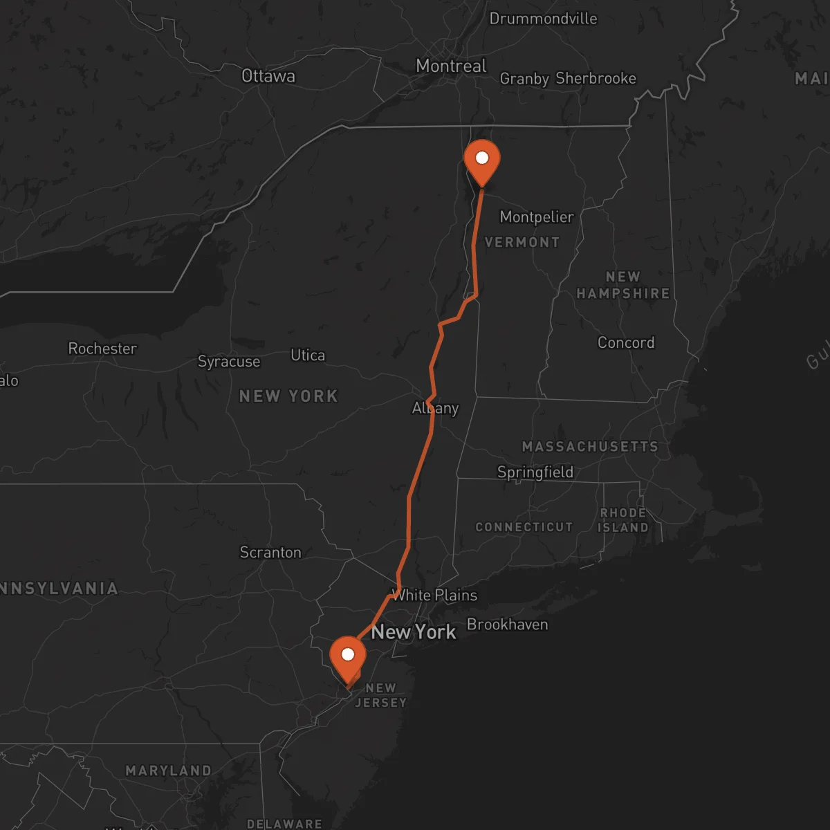 Ruta Burlington - Trenton