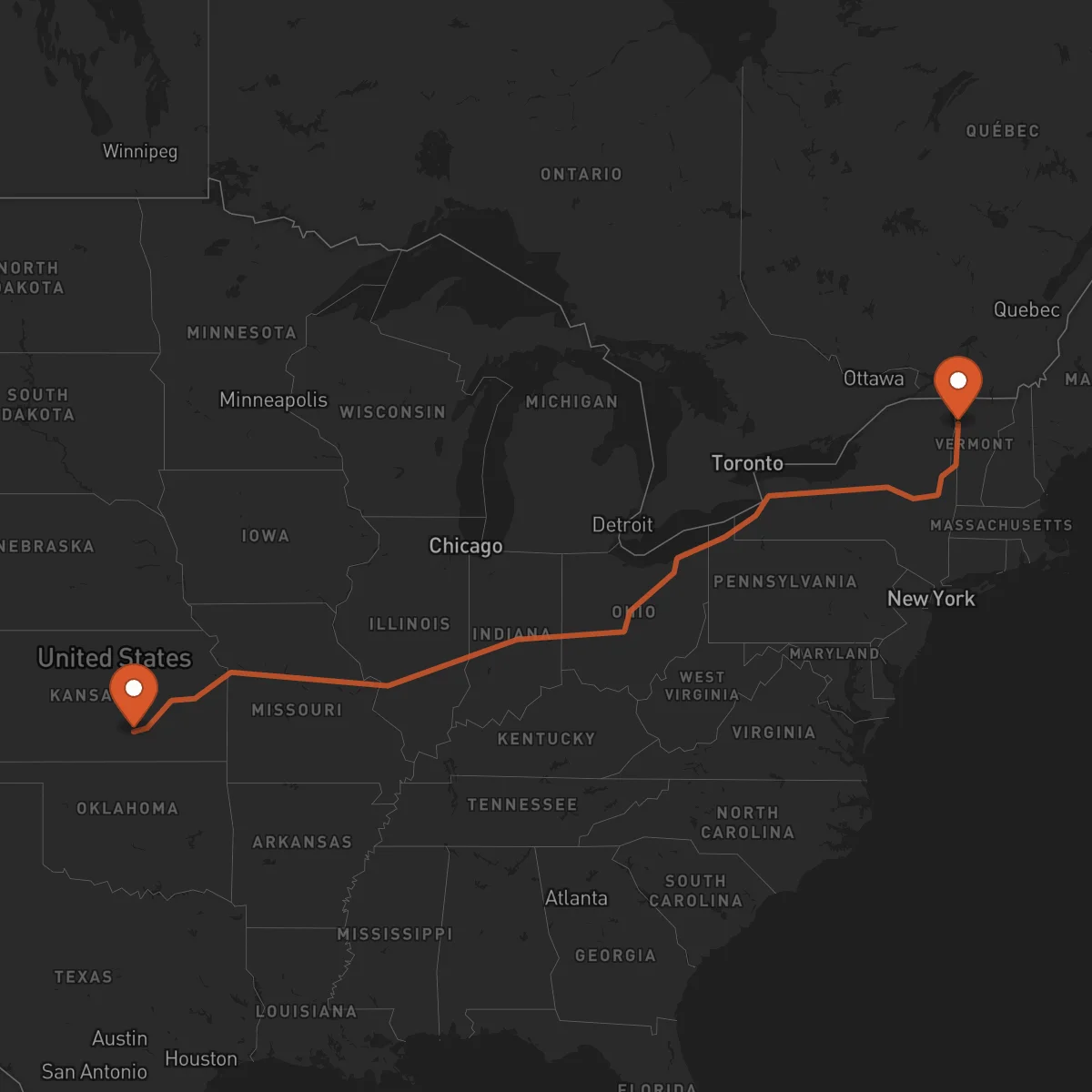 Ruta Burlington - Wichita
